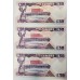 ZAMBIA 1986 . FIFTY 50 KWACHA BANKNOTES . CONSECUTIVE SEVEN